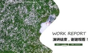 Modello PPT di erba verde