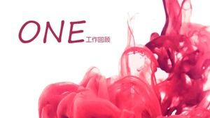 时钟PPT模板（红色背景）