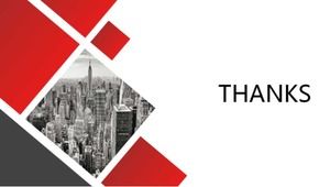 City theme PPT template - red