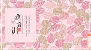 Descărcare șablon PPT pentru educație de fundal roz