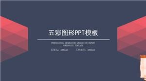 Renkli grafikler PPT şablonu