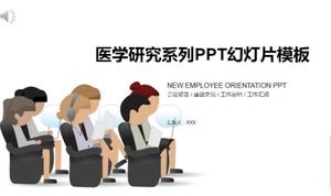 Modelo de slides PPT de série de pesquisa médica