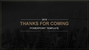 Șablon PPT de afaceri cu fundal negru