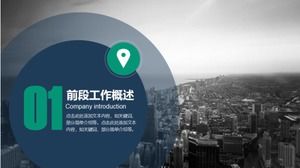 Yeşil desen PPT şablonu