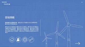 Kartun PPT template burung kolibri biru