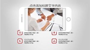 Modello PPT di affari di sfondo bianco