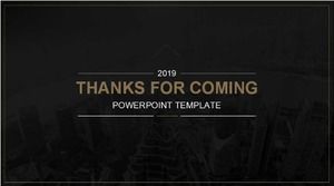 Czarne tło wysokiej klasy biznes ogólny szablon PPT