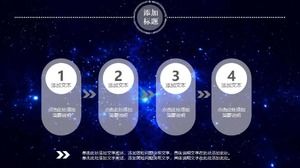 High power telescope and starry sky PPT template