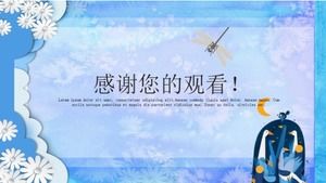 Schmetterling fliegender Hintergrund PPT-Vorlage kostenloser Download