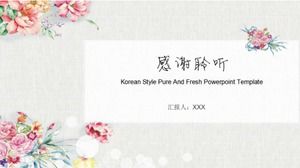 Téléchargement de modèle PPT de bel album photo (fleurs de couleur)