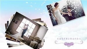 かわいい漫画PPTtemplate_love wings