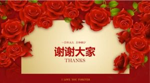 Rose historia świeży szablon PPT w stylu koreańskim