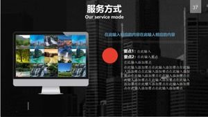 قالب الرسم البياني الإحصائي PPT (نمط متقاطع)