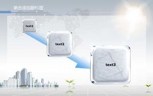 Șablon PPT cu săgeată gri