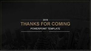 Modelo de PPT geral de negócios de fundo preto