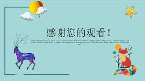 Top border rainbow PPT template