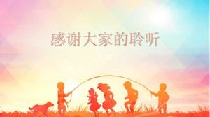 Templat ppt pertemuan kelas tema Hari Anak