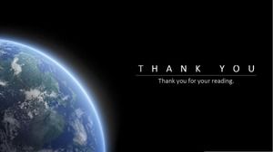 Weltraumszenerie PPT-Vorlage (schwarze Hintergrundfarbe)