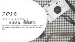 Plantilla PPT general de fondo blanco de la cubierta de la cámara