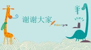 Șablon ppt de copii fericiți de desene animate