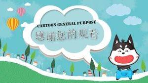 Plantilla ppt de animales coloridos de dibujos animados literarios