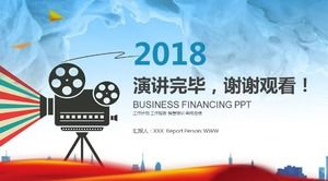 PPT-Vorlage für den Arbeitsplan der Film- und Fernsehmedienindustrie