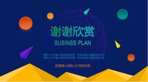 Modelo de ppt de negócios de tecnologia azul