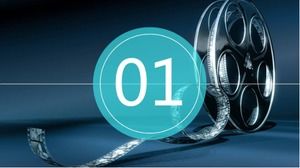 เทมเพลต ppt การโปรโมตสื่อภาพยนตร์และโทรทัศน์