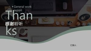 スーパーマーケットの売上レポートpptテンプレート