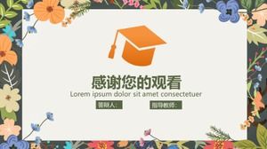 Modèle ppt de question d'ouverture de soutenance de thèse de style académique