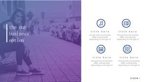 Modelo de ppt roxo romântico