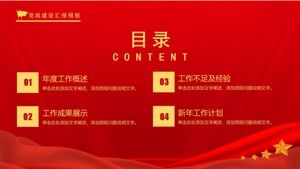 Templat ppt ringkasan laporan kerja bangunan pesta