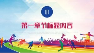 Modello ppt di intervista di notizie sportive universitarie