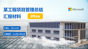 Șablon ppt de raport de rezumat al managementului proiectului de construcție