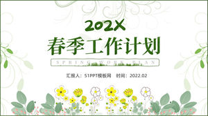 Șablon ppt de plan de lucru de primăvară verde vibrant nou