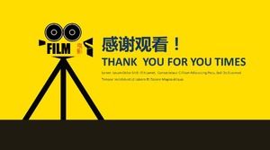 Modèle ppt d'introduction de publicité de micro-film de production cinématographique et télévisuelle