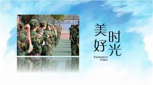 子供のサッカーサマーキャンプpptテンプレート