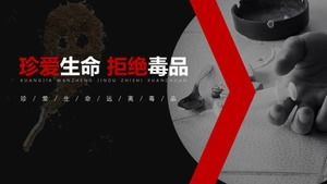 Uyuşturucu karşıtı bilgi tanıtım materyali ppt şablonu