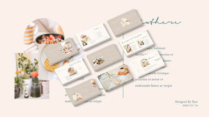 Modèle ppt de lumière plate de fleurs de printemps en fleurs