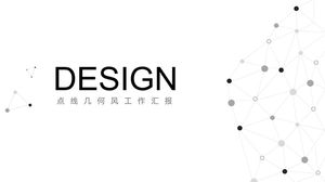 Dynamiczna linia punktowa geometryczny wiatr europejski i amerykański biznes ogólny szablon ppt