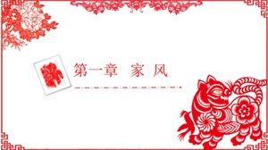 Template ppt konstruksi gaya rumah keluarga pedesaan