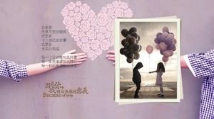 Romantyczna ceremonia ślubna szablon ppt