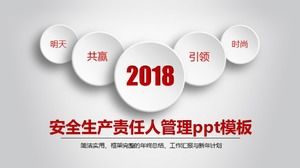 Plantilla ppt de gestión de persona responsable de producción de seguridad