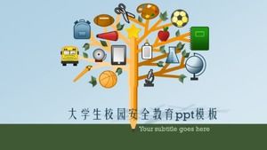 College-Studenten Campus Sicherheitserziehung ppt-Vorlage