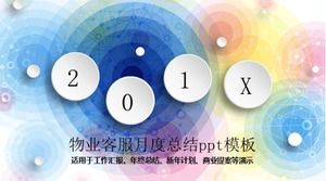 Mülk müşteri hizmetleri aylık özet ppt şablonu