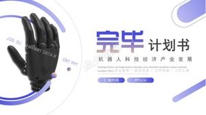 Modello ppt del piano aziendale della tecnologia robotica