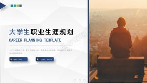 Basit stil üniversite öğrencisi kariyer planlaması ppt şablonu