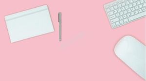 Template ppt rencana kerja tahun baru warna kontras sederhana