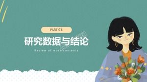 Plantilla ppt general de informe de apertura de defensa de tesis de estilo minimalista verde