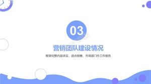 Șablon ppt de rezumat al lucrării de fundal cu ceas albastru